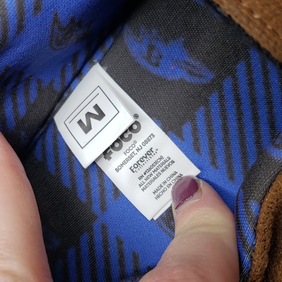 FOCO NFL Baltimore Ravens Team Logo Flannel Moccasin Slippers M NWT Mens - Picture 3 of 5